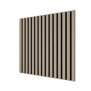 Акустическая панель Cosca, 600х600х21мм, черный войлок, дуб латте бежевый