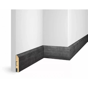 Плинтус Cosca Decor WP07, экошпон, дуб Графит 80х16х2400 мм