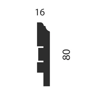 Плинтус Cosca Decor WP07, экошпон, дуб Кремовый 80х16х2400 мм