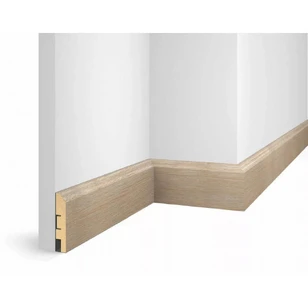 Плинтус Cosca Decor WP07, экошпон, ясень Тирамису 80х16х2400 мм