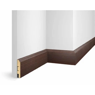 Плинтус Cosca Decor WP07, экошпон, ясень Коньяк 80х16х2400 мм