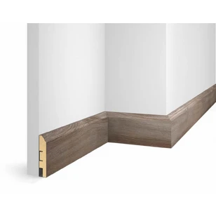 Плинтус Cosca Decor WP07, экошпон, дуб Шелковый 80х16х2400 мм