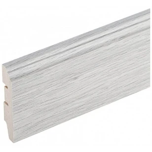 Плинтус Cosca Decor WP07, экошпон, дуб Серый 80х16х2400 мм