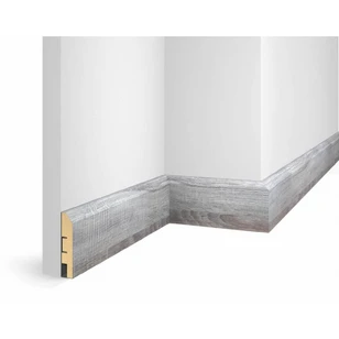 Плинтус Cosca Decor WP07, экошпон, дуб Рейн 80х16х2400 мм