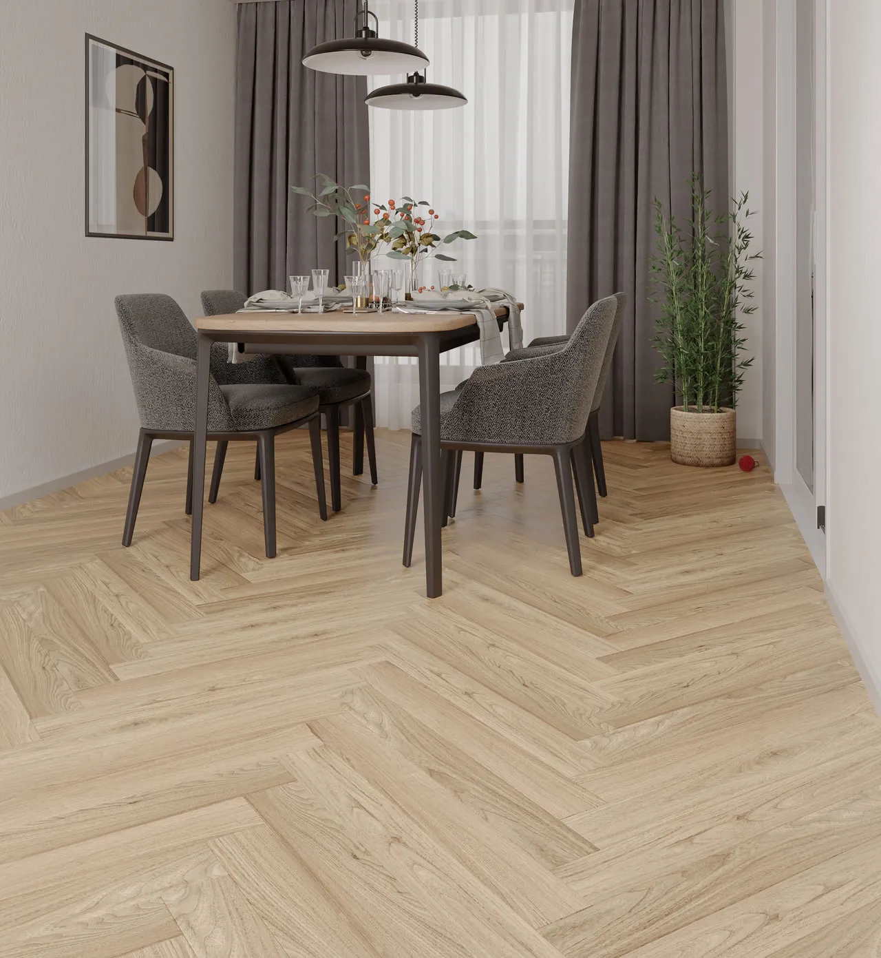 Ламинат Ламинат My Step Herringbone 12 mm Дуб Монте MS3912 750x101x12 мм