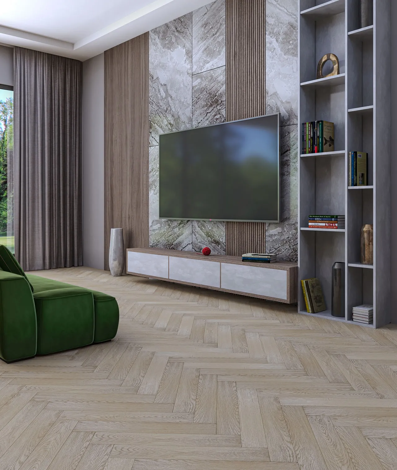 Ламинат Ламинат My Step Herringbone 8mm Дуб Руан MS4308 600x100x8 мм