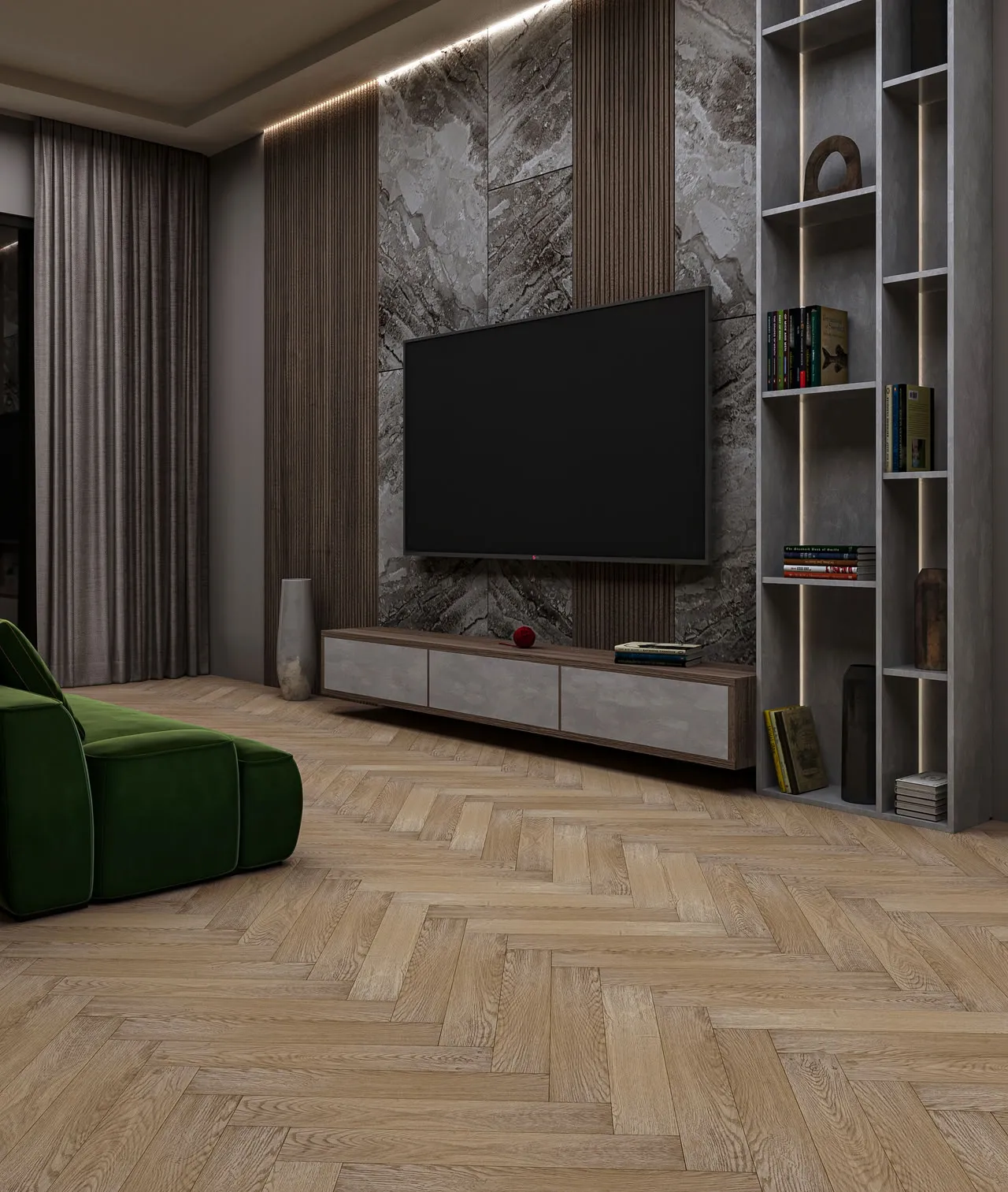 Ламинат Ламинат My Step Herringbone 8mm Дуб Руан MS4308 600x100x8 мм
