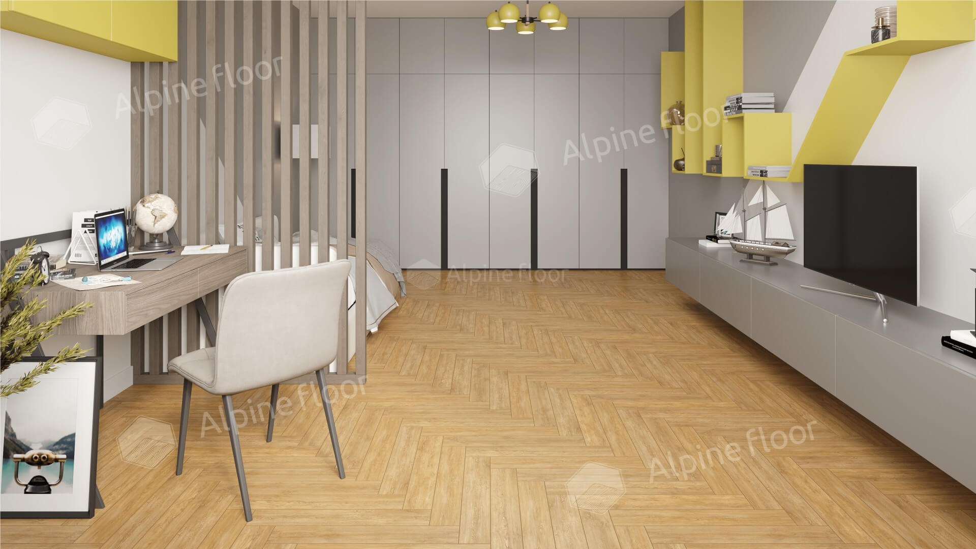 Ламинат Ламинат Alpine Floor Herringbone 8 Pro Дуб Тулуза LF102-4