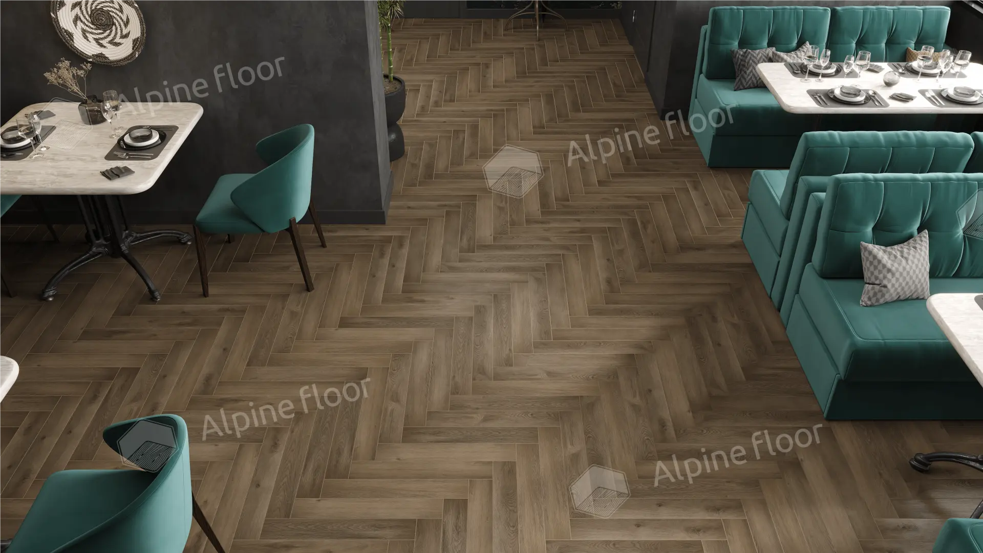 Ламинат Ламинат Alpine Floor Herringbone 8 Pro Дуб Анжу LF102-11