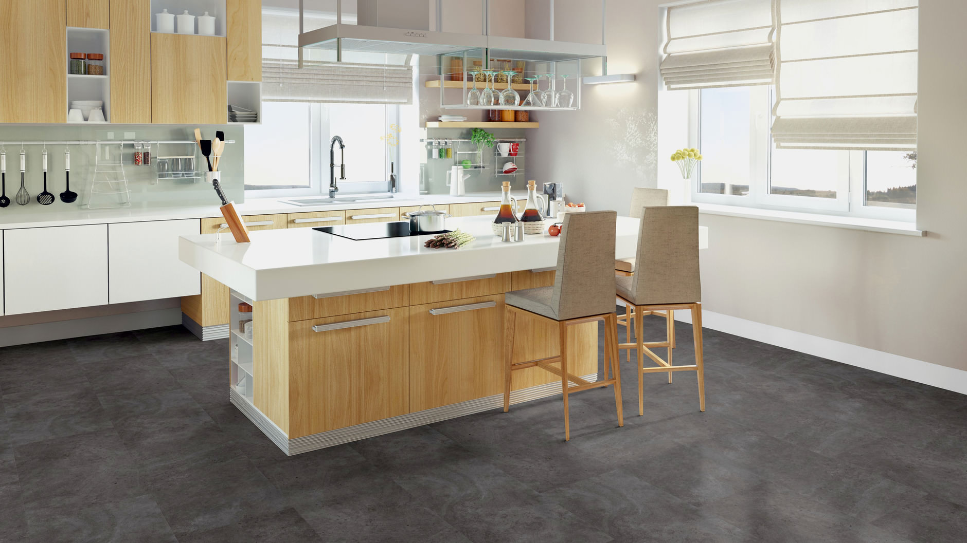 Виниловые полы Виниловый пол Friends by Ter Hurne Dryback Камень Oskar