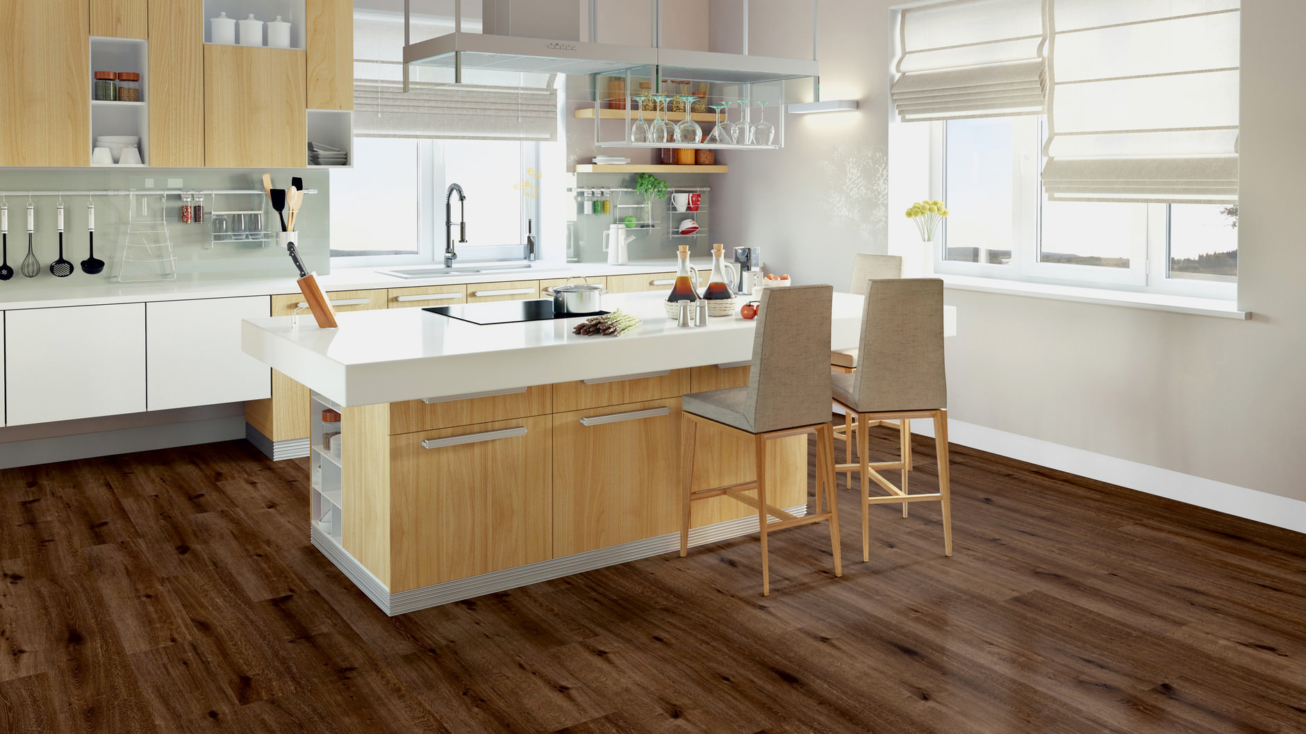 Виниловые полы Виниловый пол Friends by Ter Hurne HDF-Trager Дуб Anna